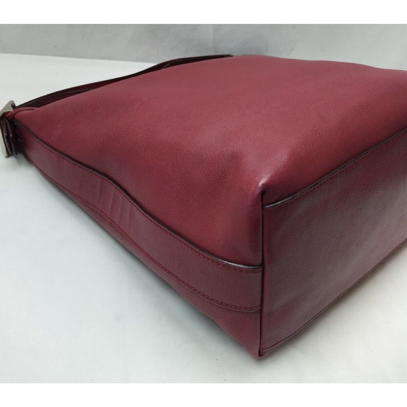 Coach Red Leather Duffle Zipper Closure Crossbody Shoulder Bag - Picture 16 of 16